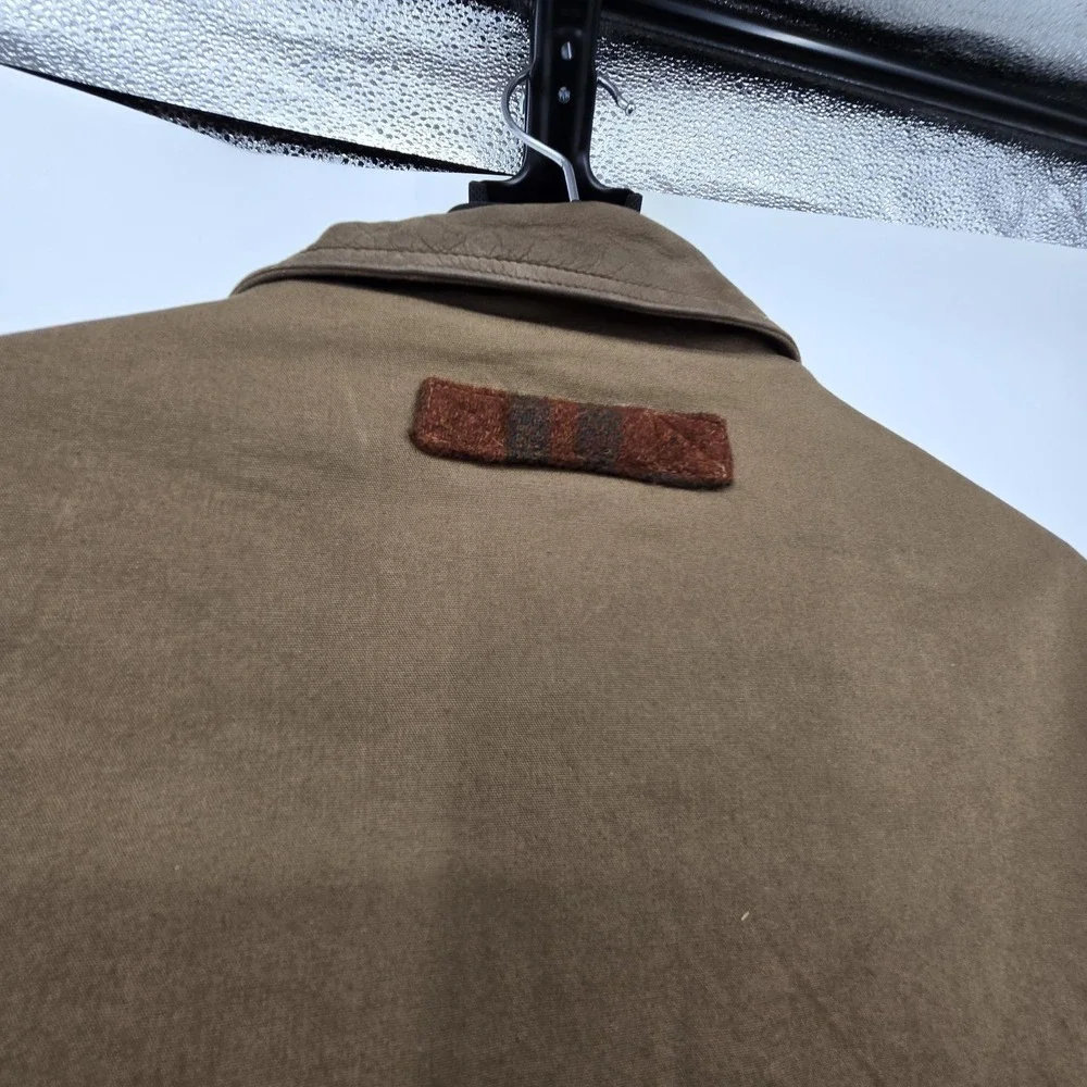 Vintage Reversible WILLIS & GEIGER Hunting Coat Jacket Men L Plaid Brown Outdoor
